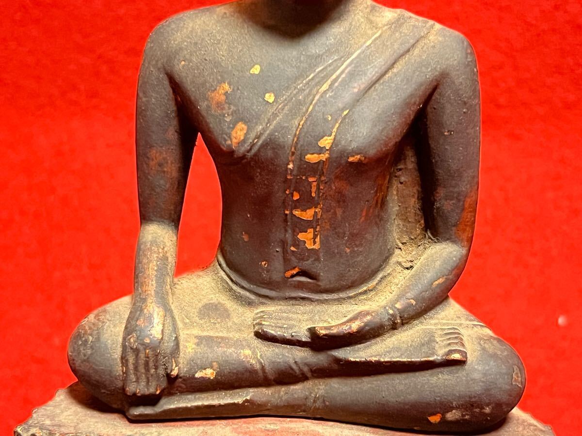 鍍金仏座像 中国古玩 仏教美術 仏像 佛 置物 骨董品 時代品 美術品