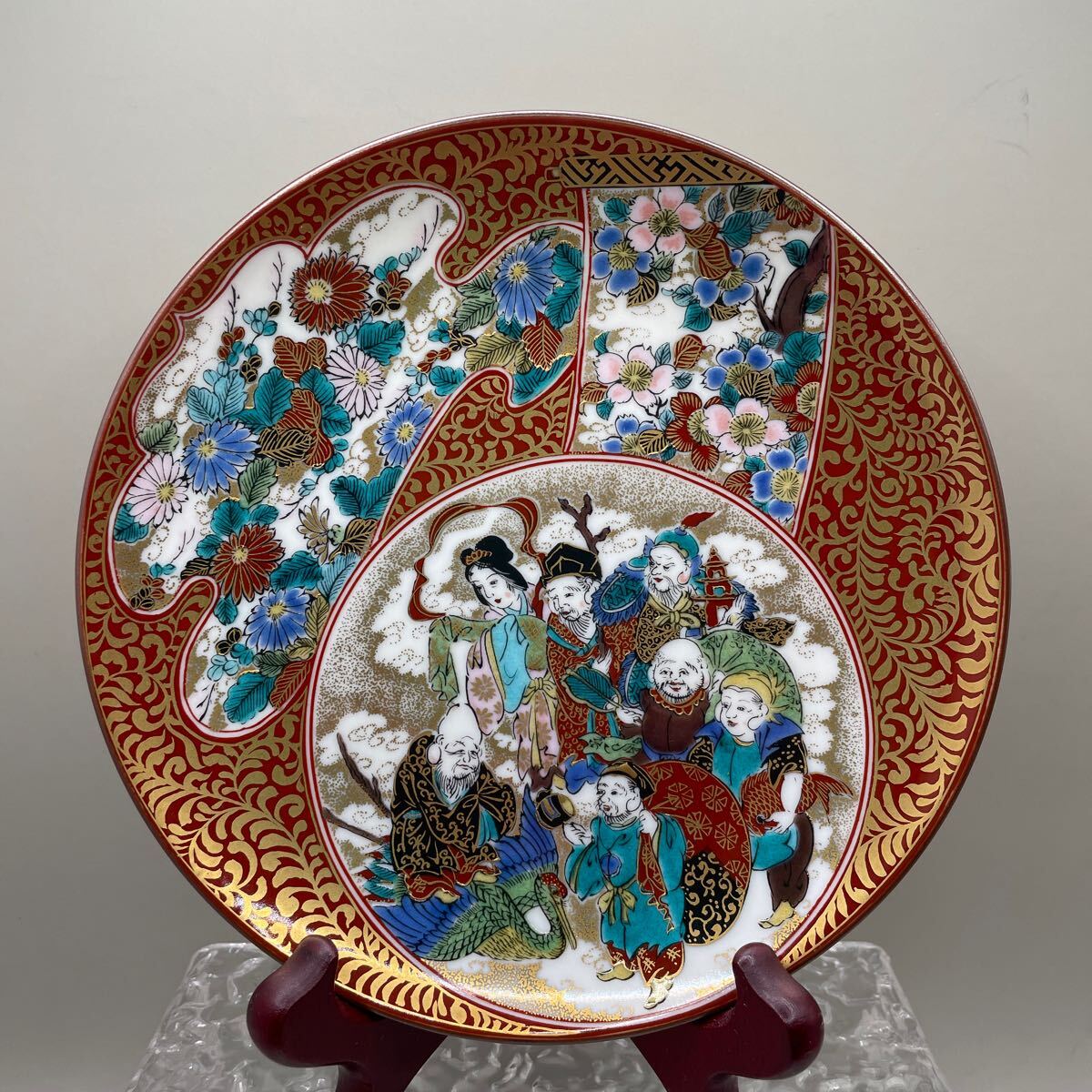 古九谷 九谷焼 庄三 九谷庄三 アンティーク九谷焼 大皿 1客 古九谷