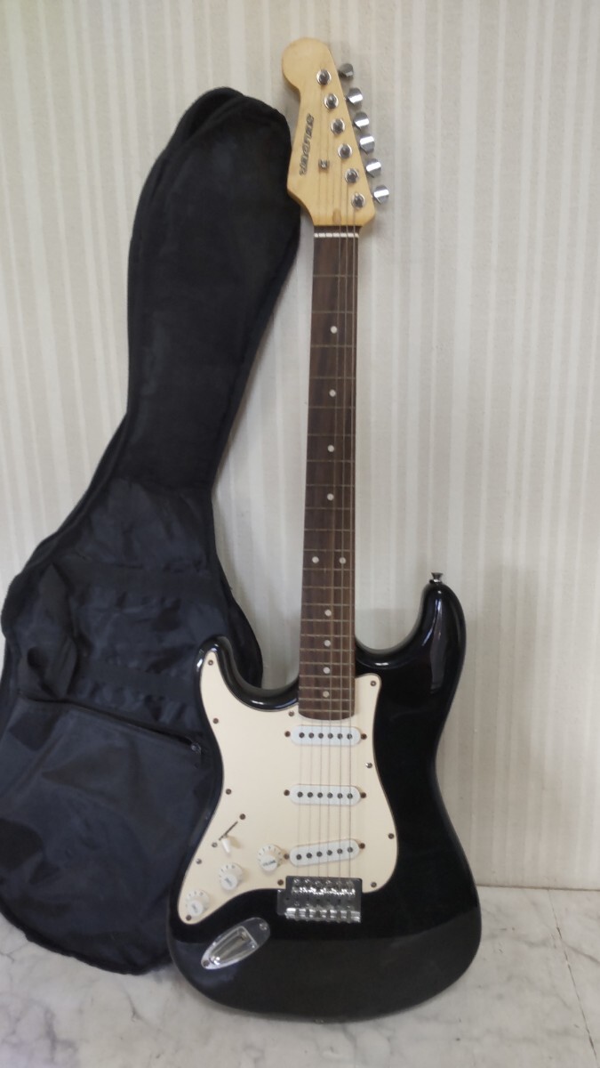 美品☆SELDER ストラトキャスター ブラック SSH 新品弦交換 アーム付き