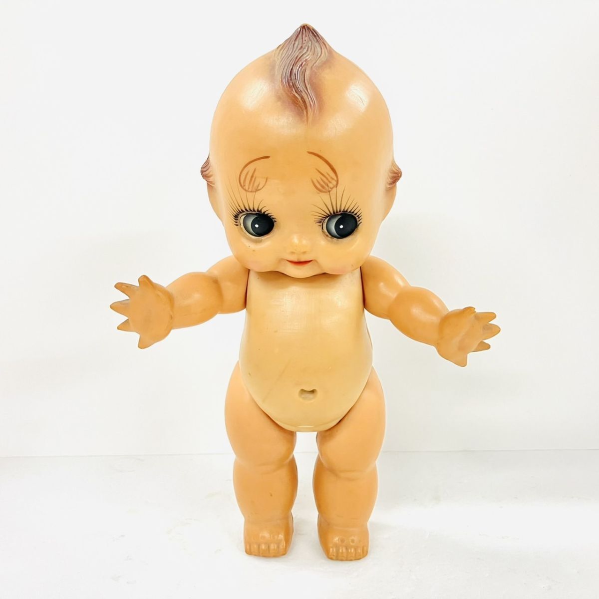 家宝】特大キューピー人形 56cm 緑羽根 背中花びらS刻印 ヴィンテージ