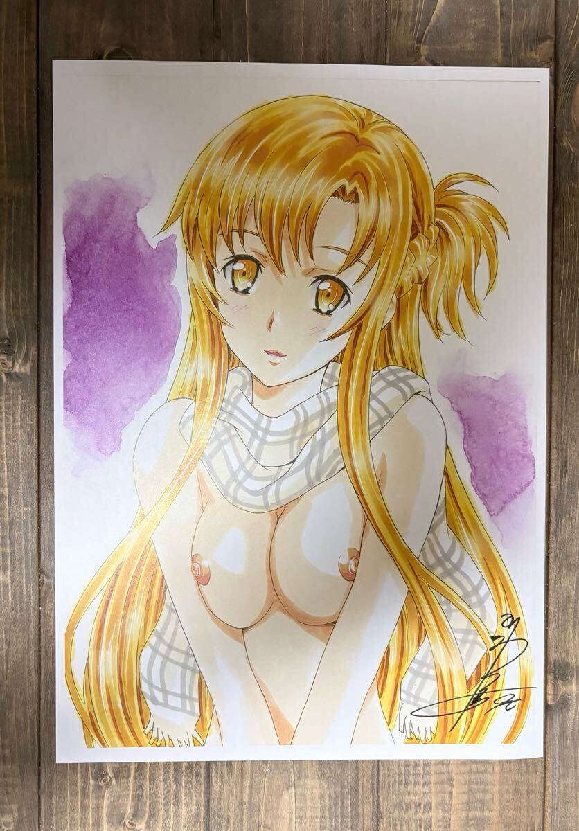 電撃文庫 ソードアート・オンライン 電撃屋25周年記念 アスナ 複製原画