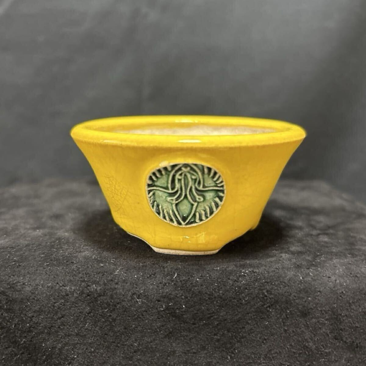 堀江美功 】美功／時代付き／希少／盆栽鉢」 美功 盆栽鉢 堀江美