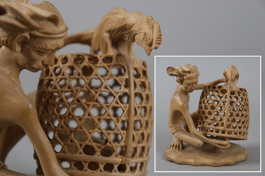 Yahoo!オークション -「ニワトリ 置物」(木工、竹工芸) (工芸品)の落札