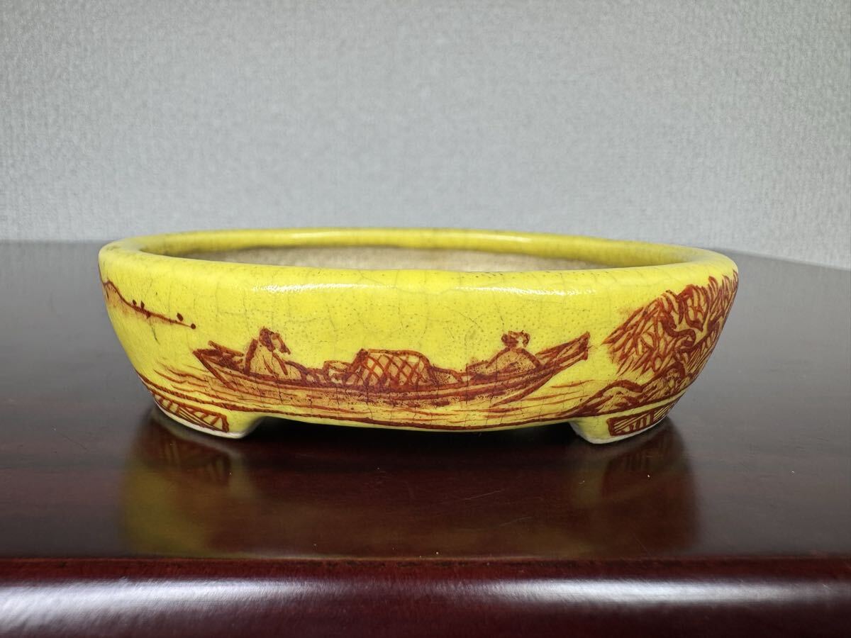 レア】天山×花扇コラボ ミニ盆栽鉢 レア】天山×花扇コラボ ミニ盆栽鉢