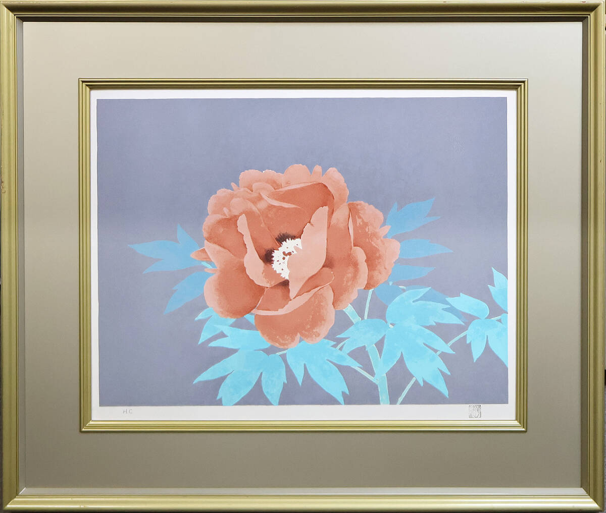 山口華楊、【鴛鴦】、希少な大判額装用画集より、豪華限定版、新品額装