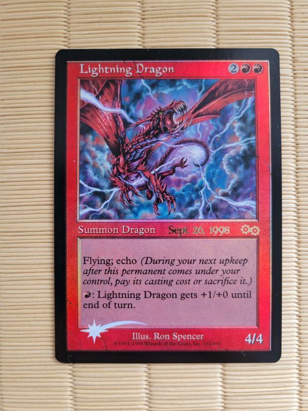 MTG 稲妻のドラゴン Lightning Dragon foil プロモ 稲妻のドラゴン