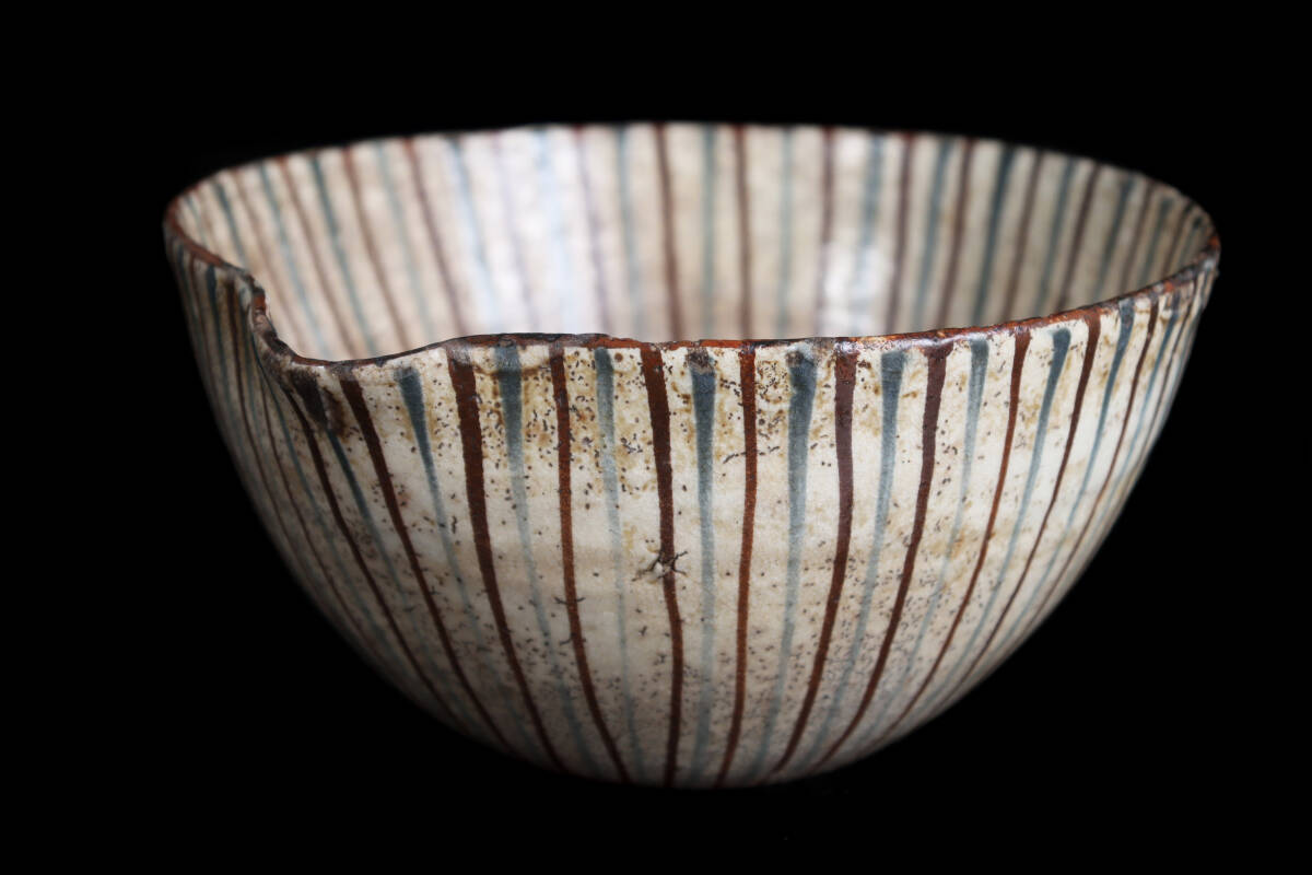 茶碗□古瀬戸 献上手 鉄釉茶碗 与喜トス 向月庵(江戸