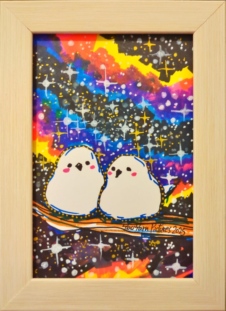 真作1点物】「バケーション」□東京藝大卒画家□松崎祐哉□クレヨン