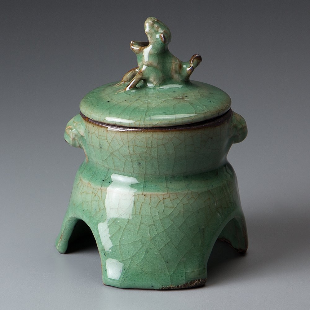 Yahoo!オークション -「香炉 獅子」(青磁) (骨董陶磁器一般)の落札相場