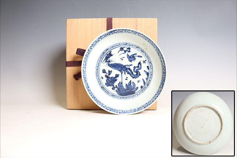 PN137. 【流】中国古玩 時代 古染付鉢十客 JQ602 中国古玩 南京 染