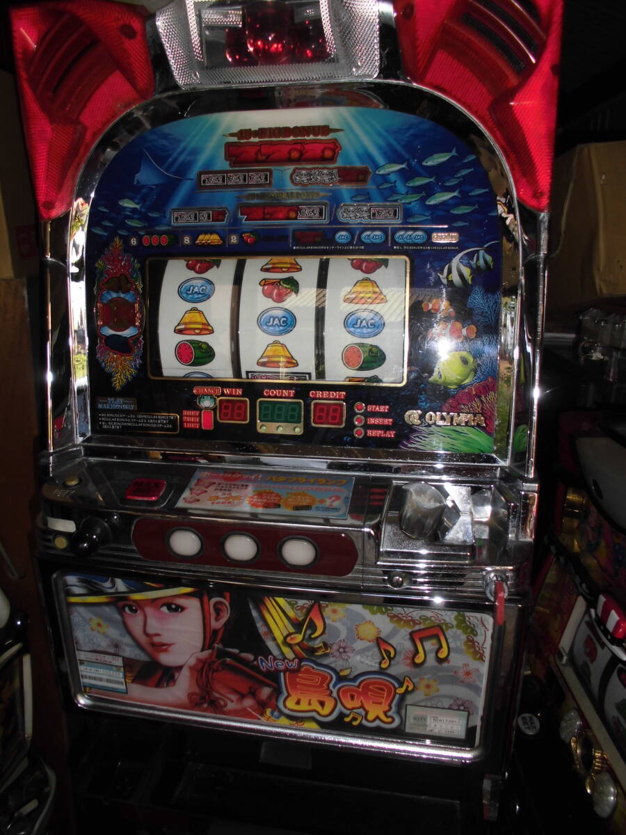 パチスロ 実機 new島唄 花笠パネル 沖スロ