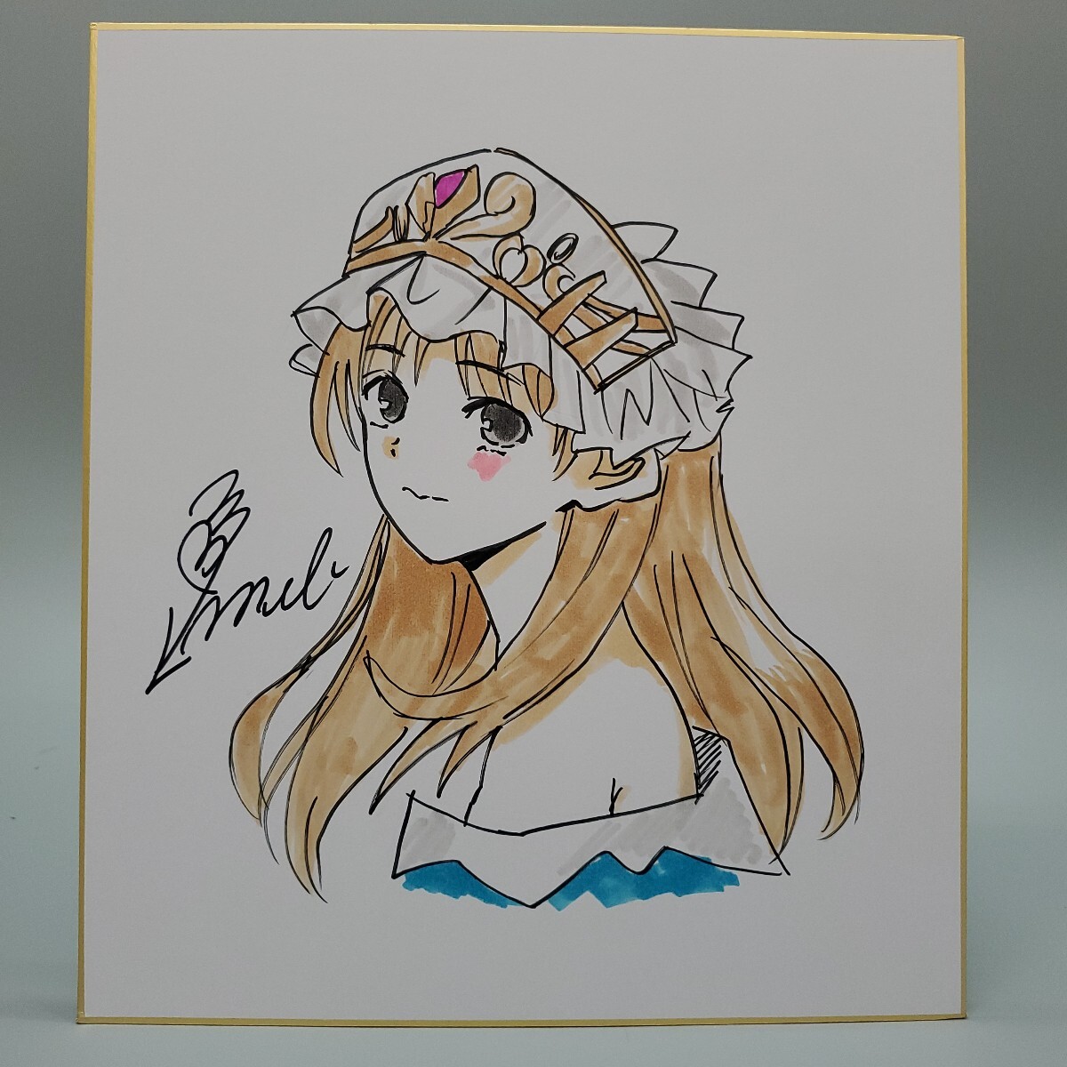 岸田メル ロロナ 直筆サイン色紙 直筆イラスト 岸田メル ロロナ 直筆