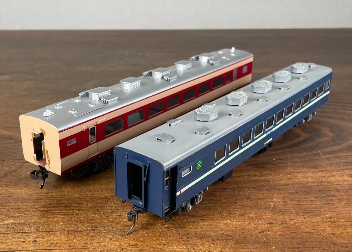 タニカワ HO客車 車体バラキット スロフ62形✕2両 、スロ62形の