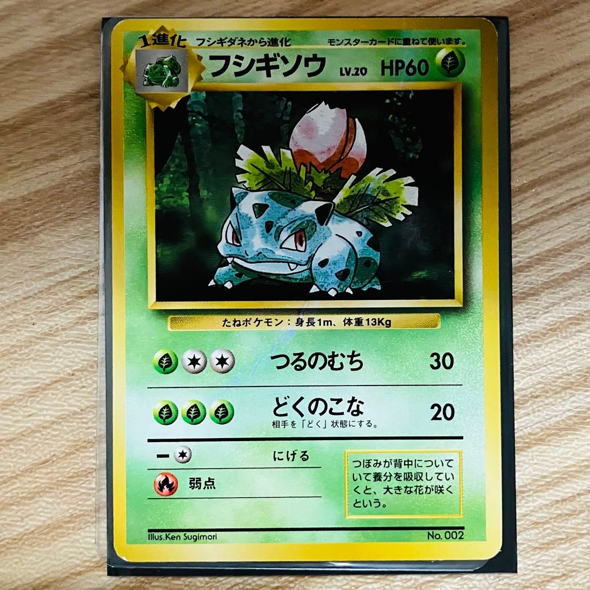 PSA8】1996 初版 旧裏 マークなし フシギソウ No.002 PSA8】1996 初版