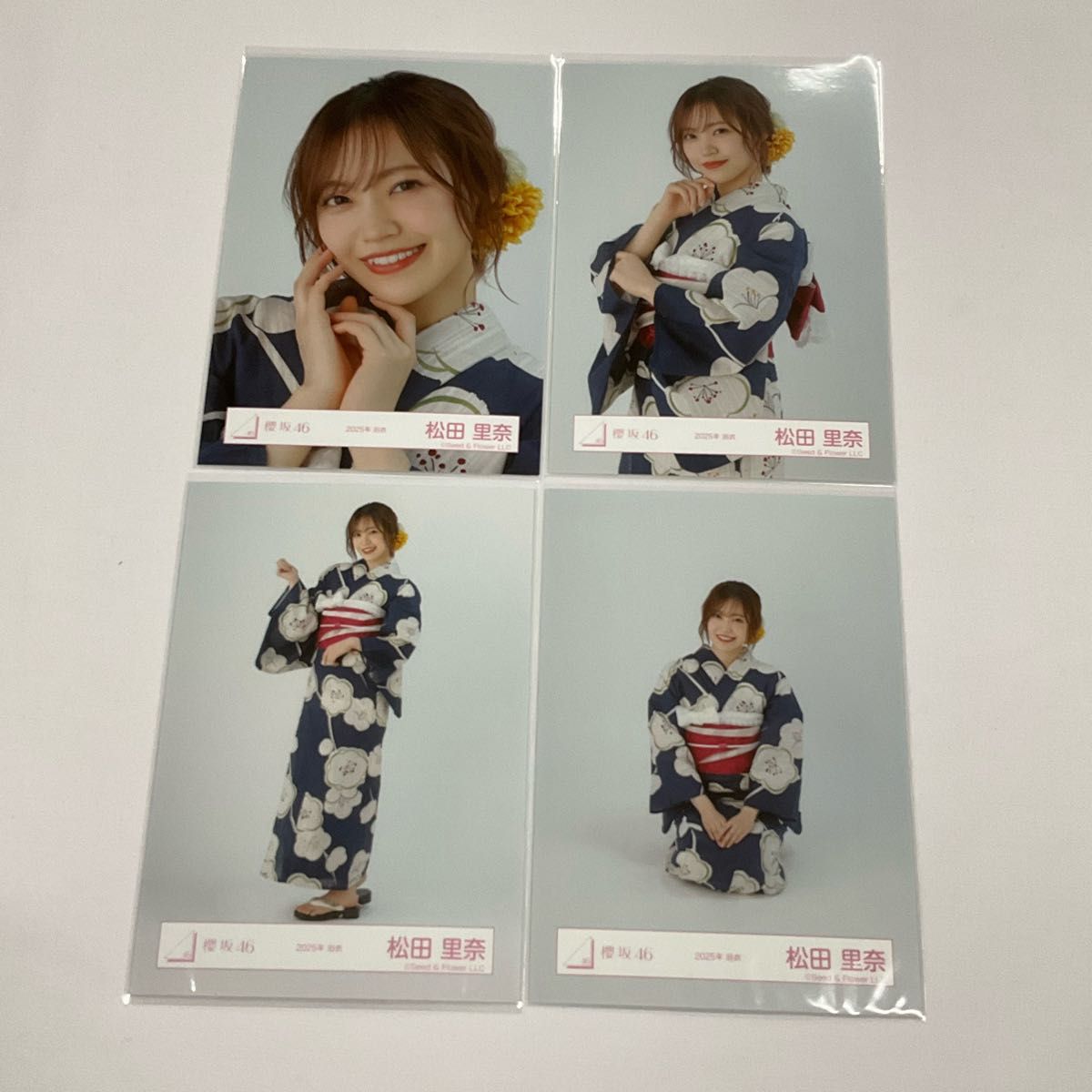 櫻坂46 松田里奈 直筆サイン入り生写真 2025年サンタ衣装 ヨリ 櫻坂46