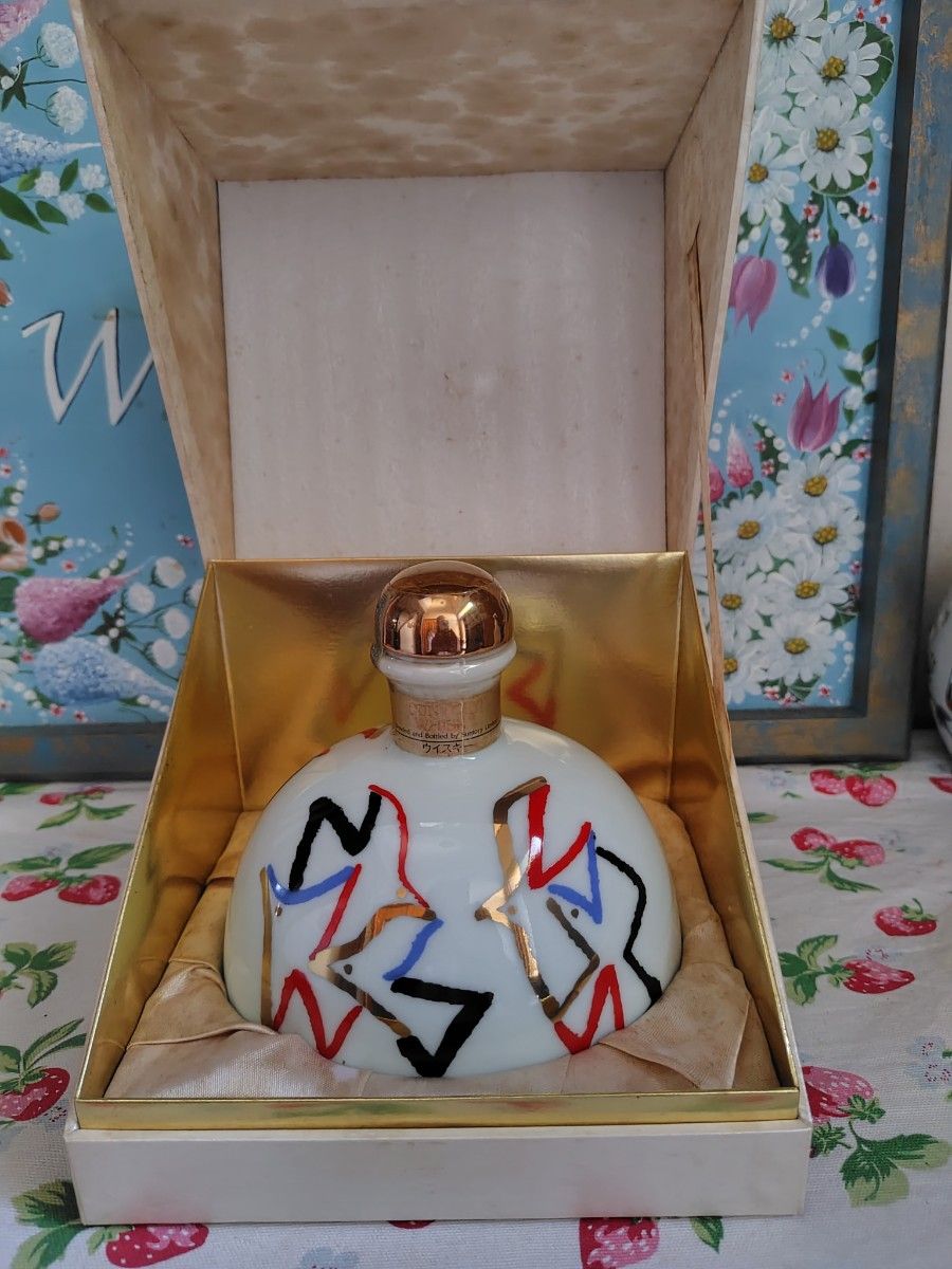 サントリー ウイスキー 創業90周年記念ボトル 平成元年 佐治敬三 陶器