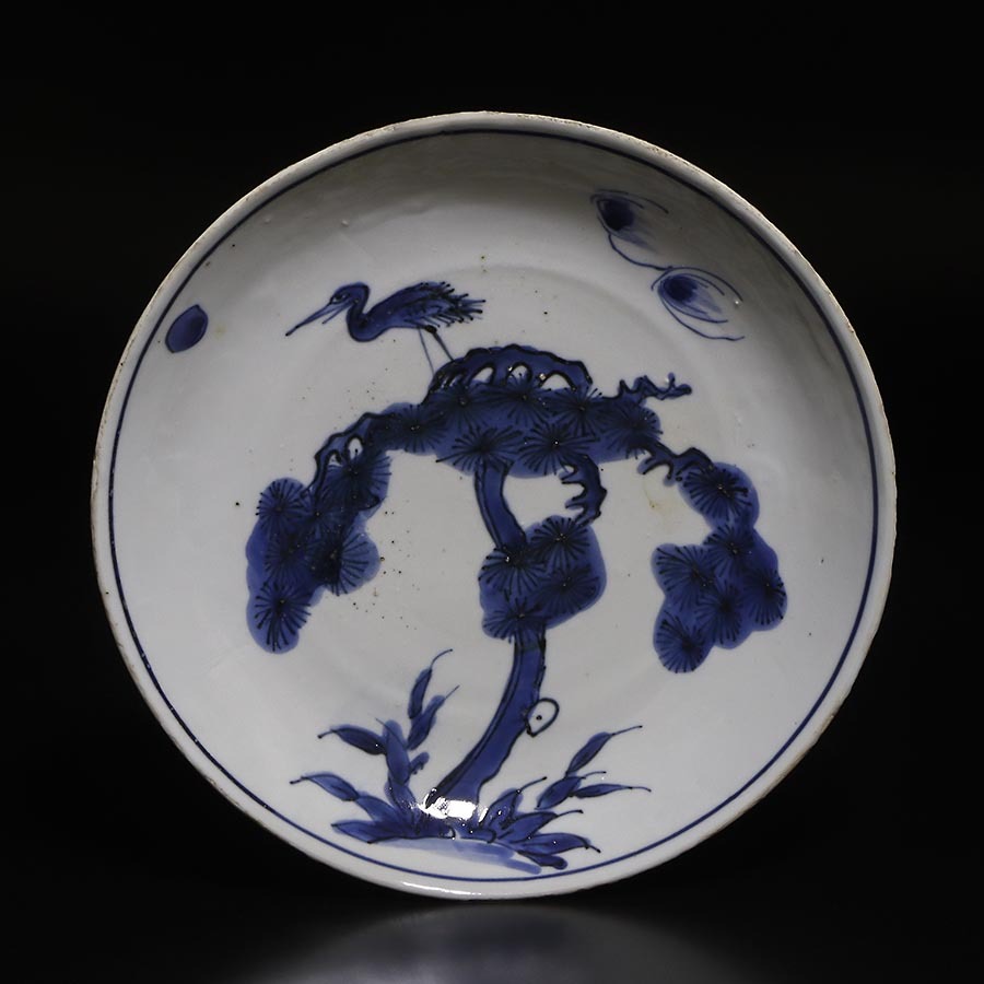 中国 明時代 染付 兎紋鉢 アンティーク 送料込み251217 中国明時代 古