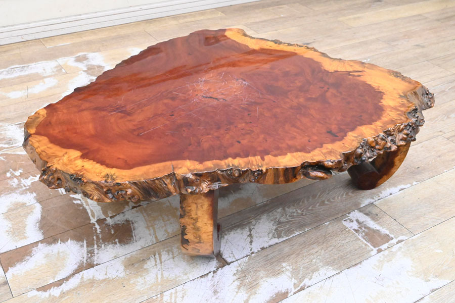 天然木 座敷机一枚板テーブル 885一枚板 花梨座敷机 座