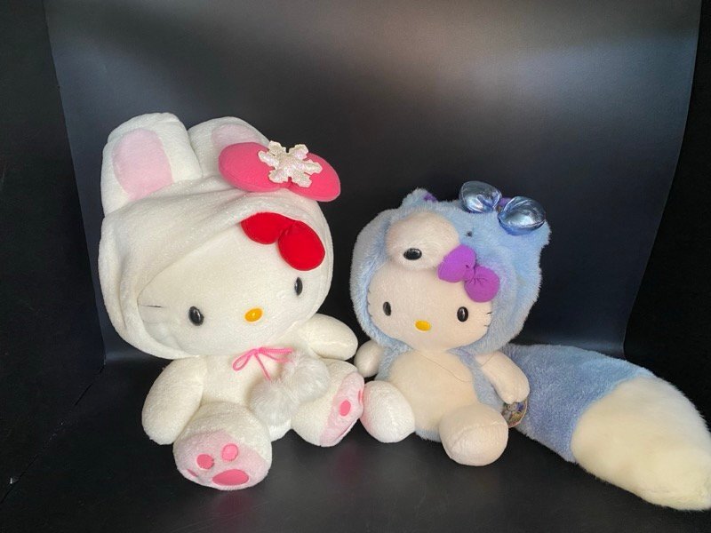 激レア☆北海道限定☆銀ギツネ☆ハローキティのぬいぐるみ（М）☆2004