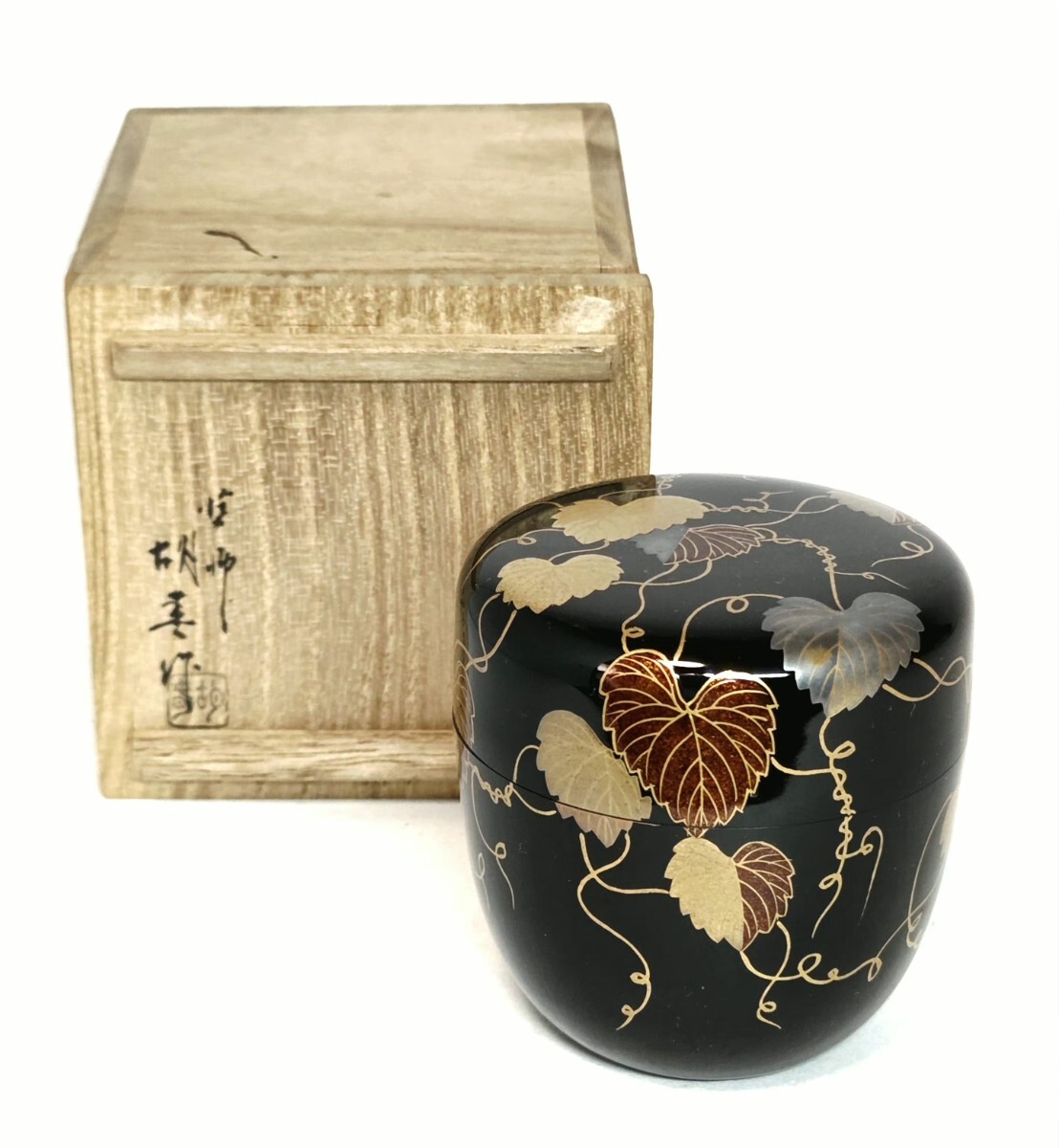 鈴虫蒔絵』大棗 溜 吉田祥雲 漆器 茶道具 棗 秋 京塗師 鈴虫蒔絵』大棗