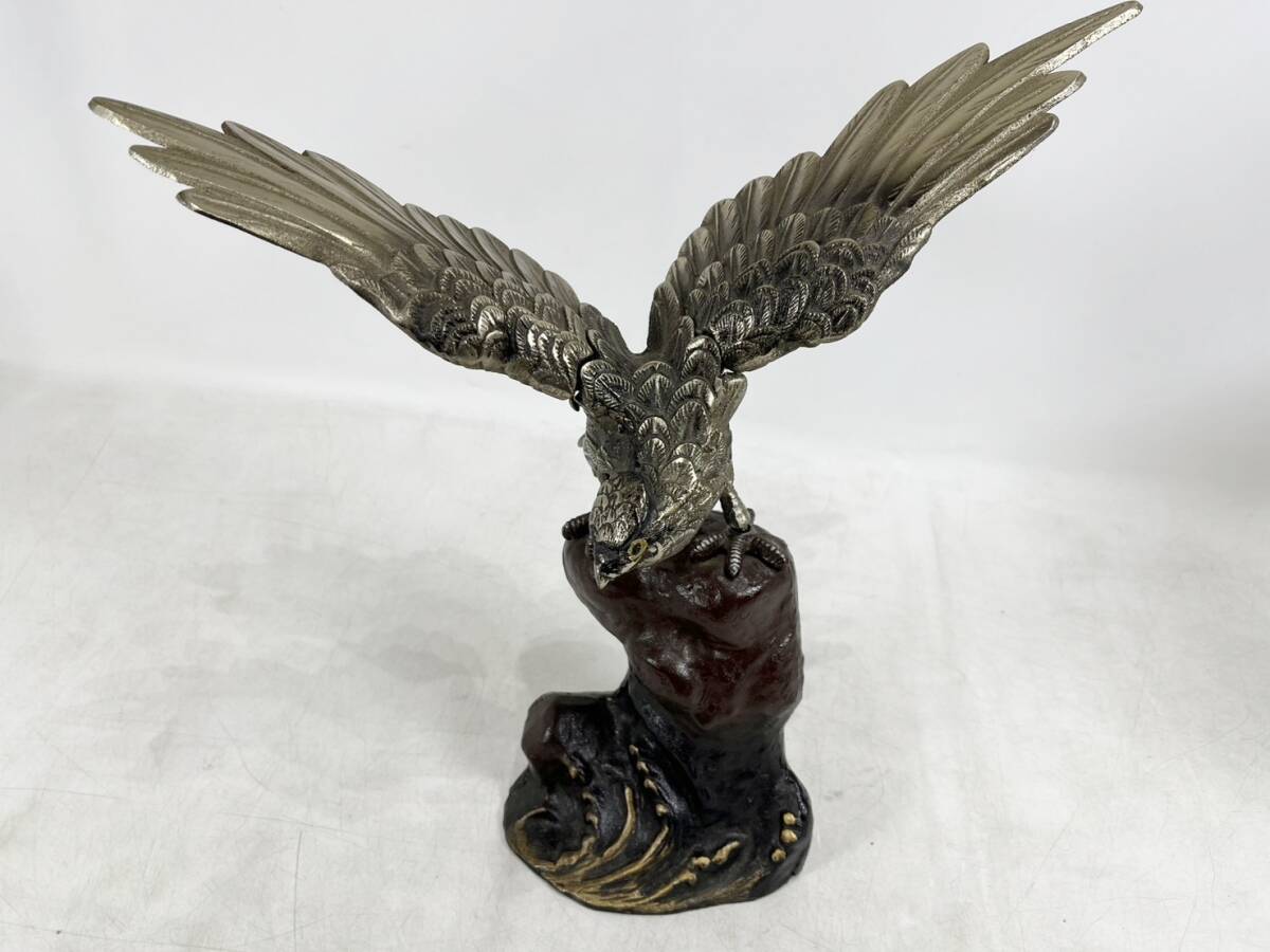 Yahoo!オークション -「鷹 置物」(鉄製) (金属工芸)の落札相場・落札価格