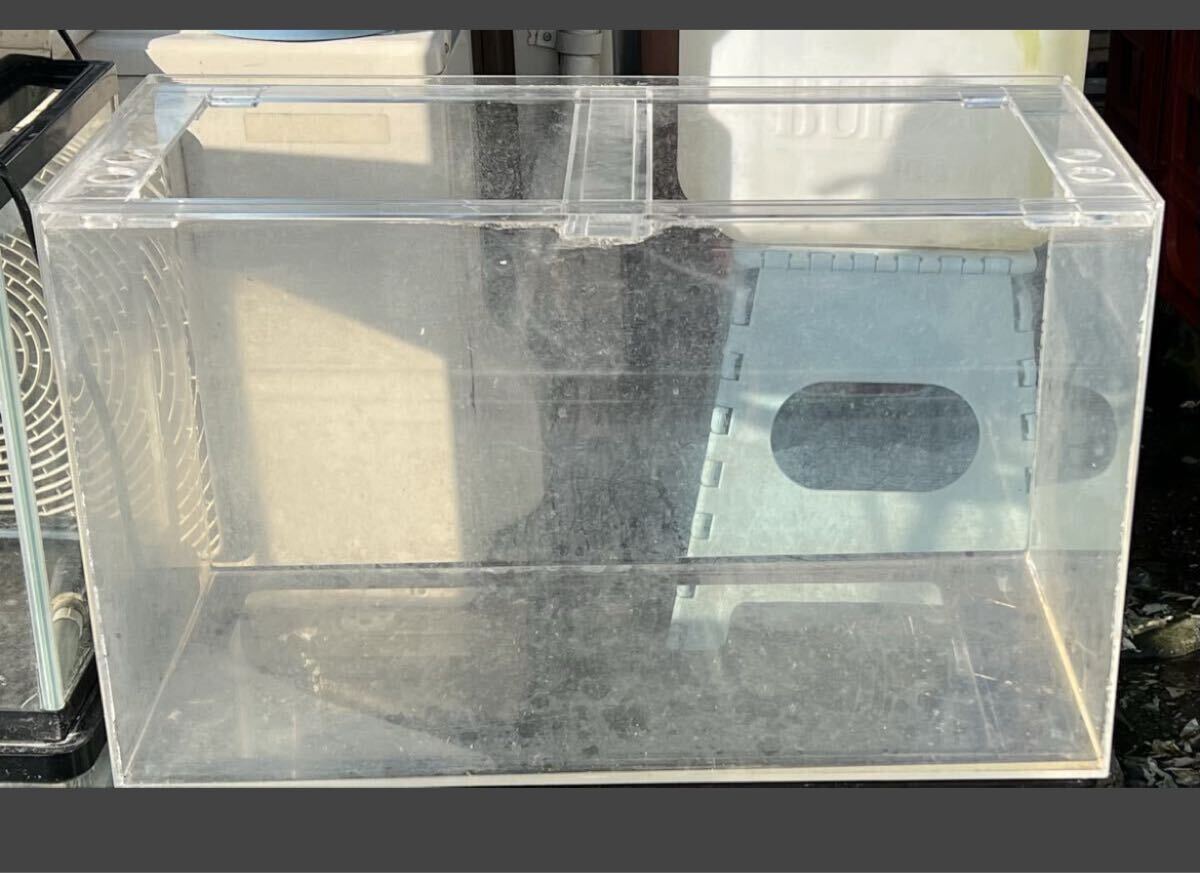 ススキガラス水槽2台セット 使用済品 中古 汚れあり 引き取り限定(埼玉