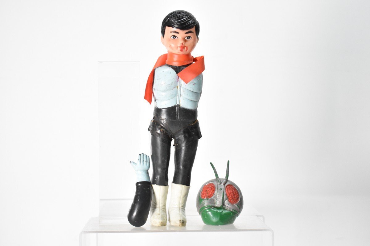 放映当時物 大サイズ 仮面ライダー 昭和レトロ 貴重なブルーマスク 面