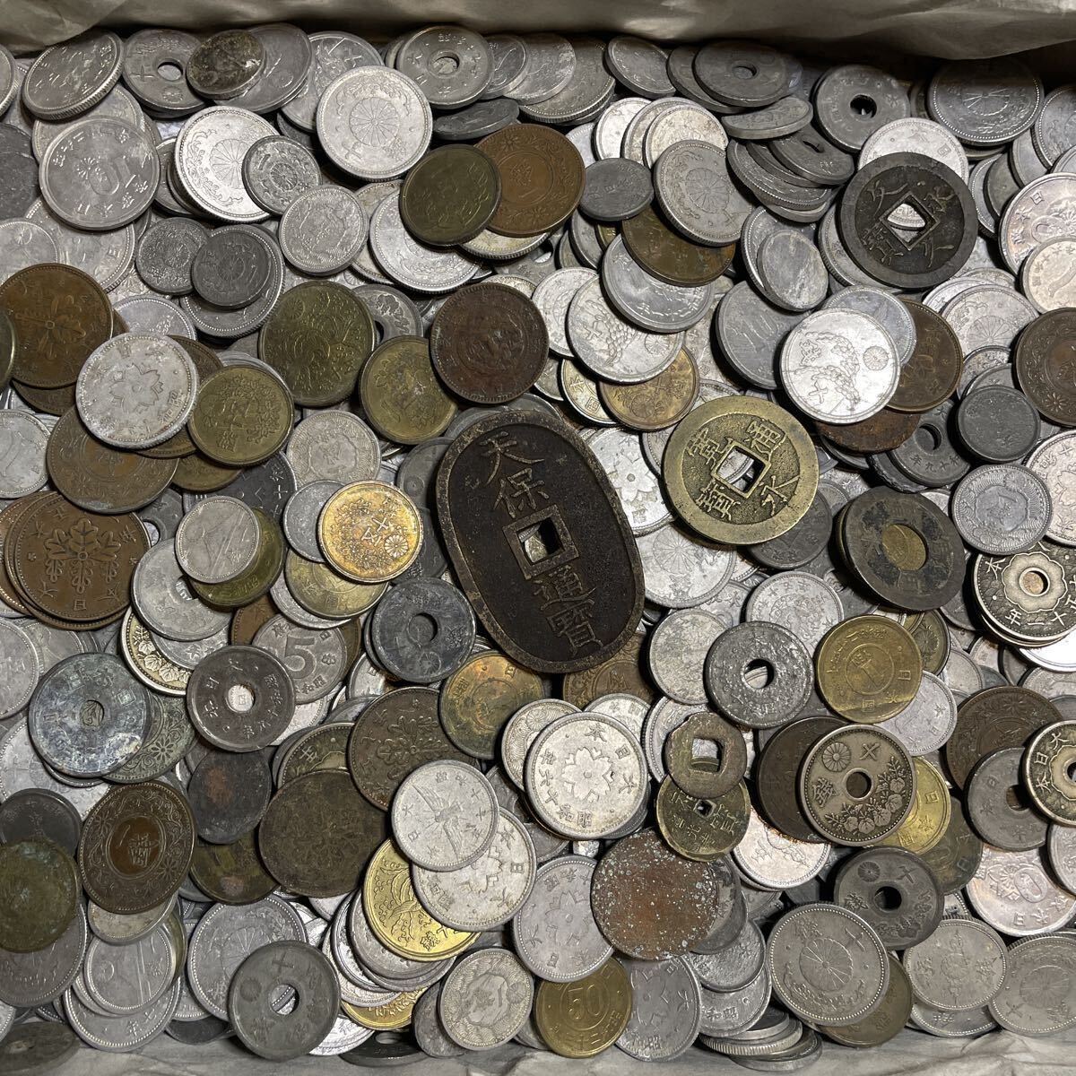 古銭 まとめて 銅銭 穴銭 寛永通宝 アルミ銭 3.7㎏ほど Yahoo