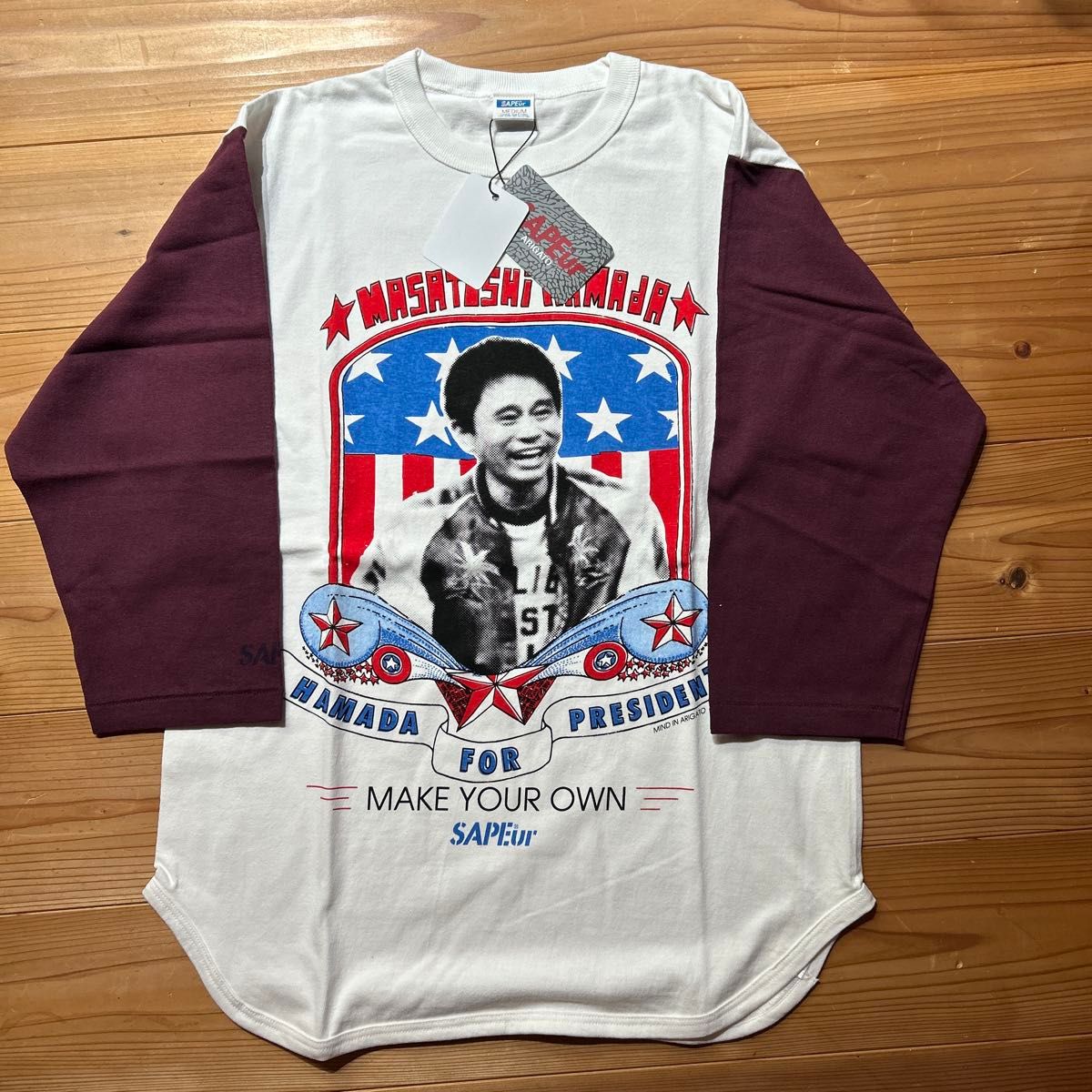 SAPEur サプール 浜田雅功 Tシャツ ホワイトBIGGEST SMILE｜Yahoo