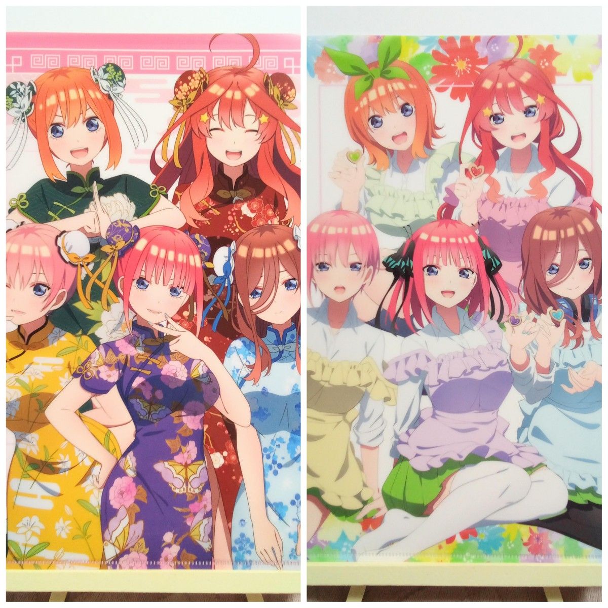 五等分の花嫁 原画 トレーディングクリアファイル 一 花 二乃 三玖