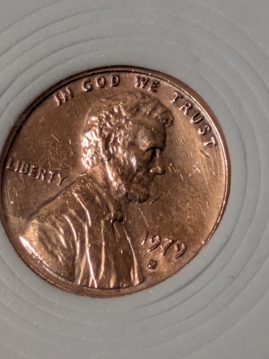 アメリカ 1セント リンカーン ペニー硬貨 1987年 D death ring付き