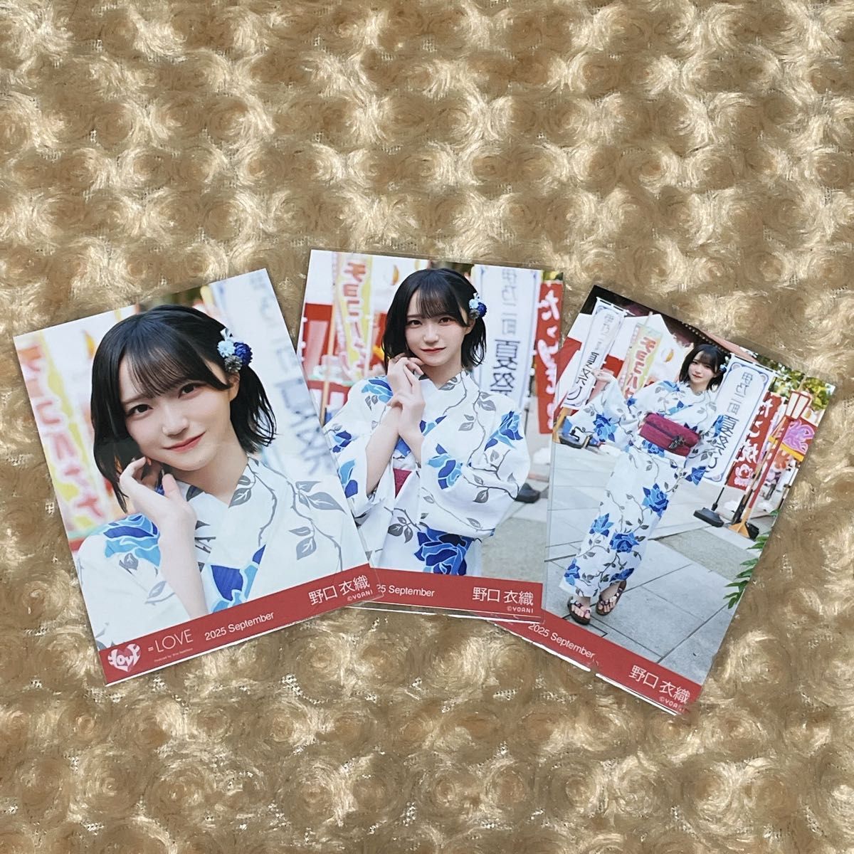 LOVE イコラブ 野口衣織 直筆 ラブソングに襲われる 野口衣織 生写真