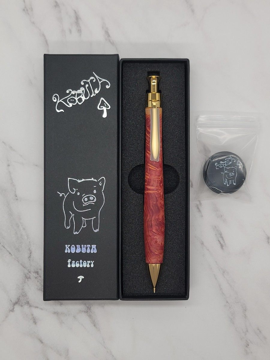 新品 こぶた工房 極上花梨瘤 紅白 シャープペンシル0 5｜Yahoo!フリマ