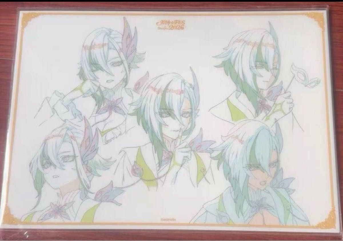 原神fes フェス vipチケット 特典PVCデスクマット 原画 コロンビーナ