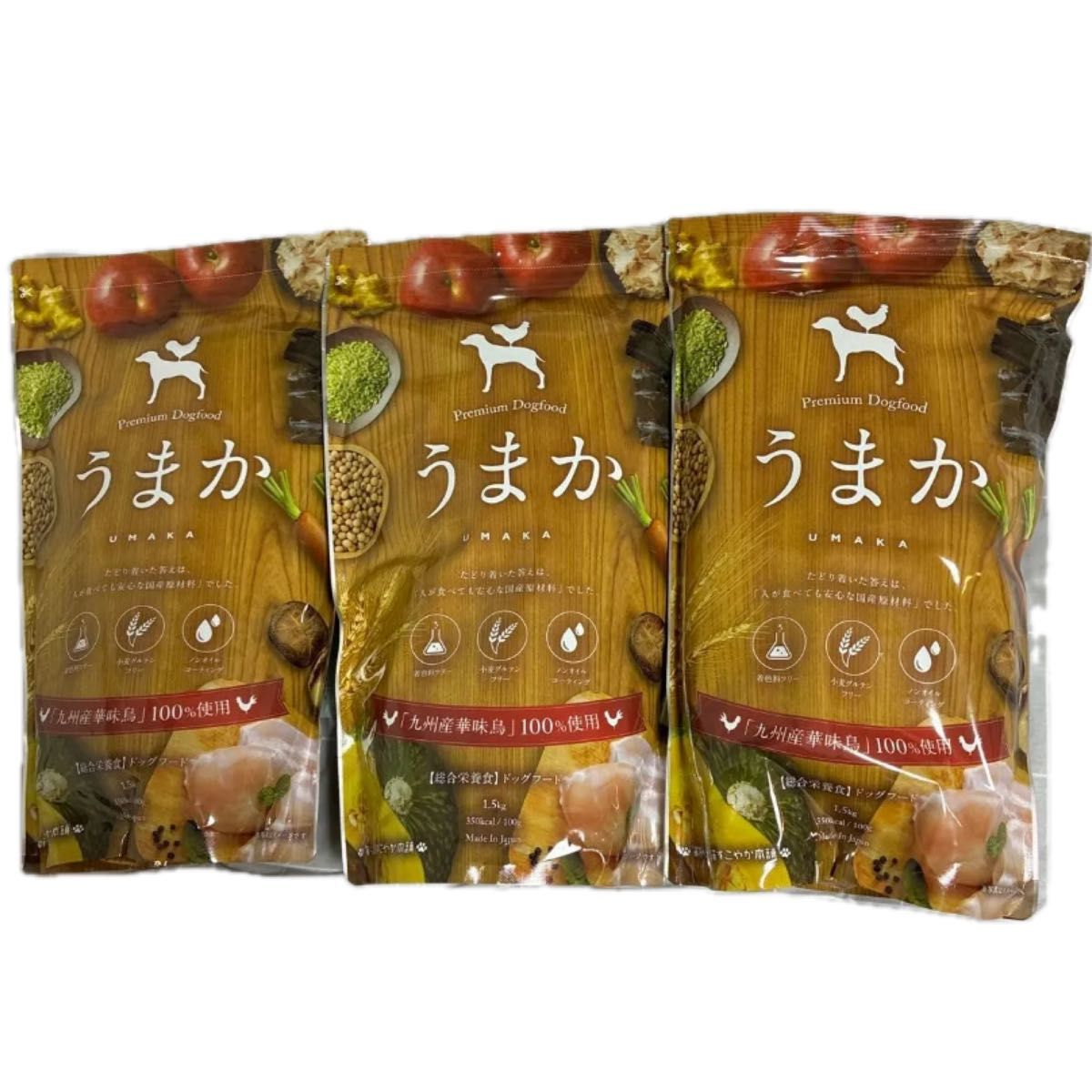 UMAKA うまか ドッグフード 1 5㎏×4袋 総合栄養食 賞味期限 2026 10