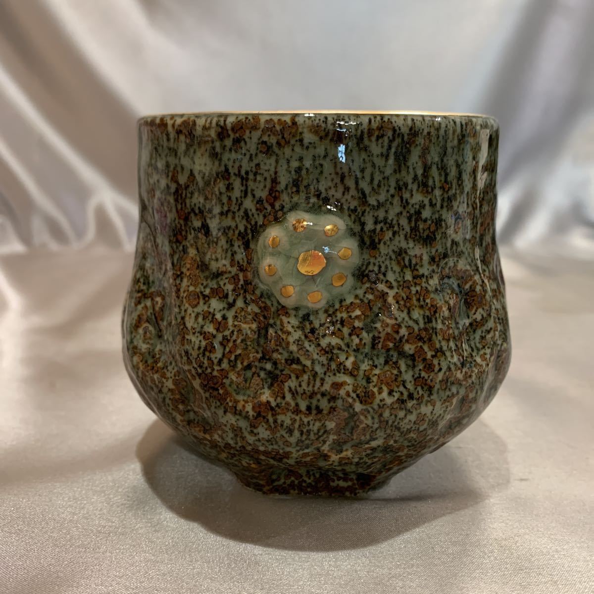 茶道具 相馬焼 茶碗 貫入青磁茶碗 箱付 茶道具☆時代物☆