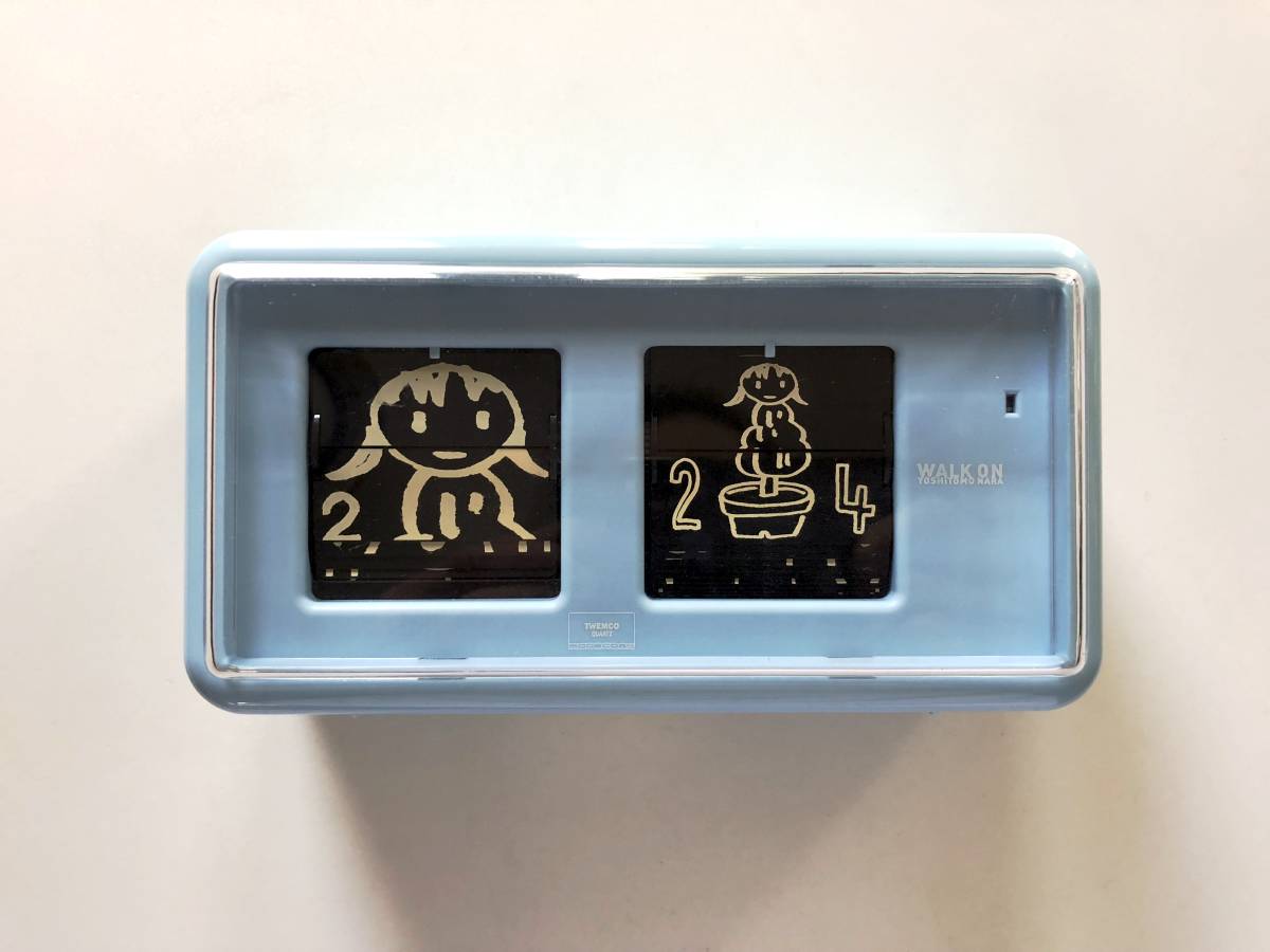 奈良美智 『奈良美智』初期WALK ONブルーTWEMCO美QT-30パタパタ時計