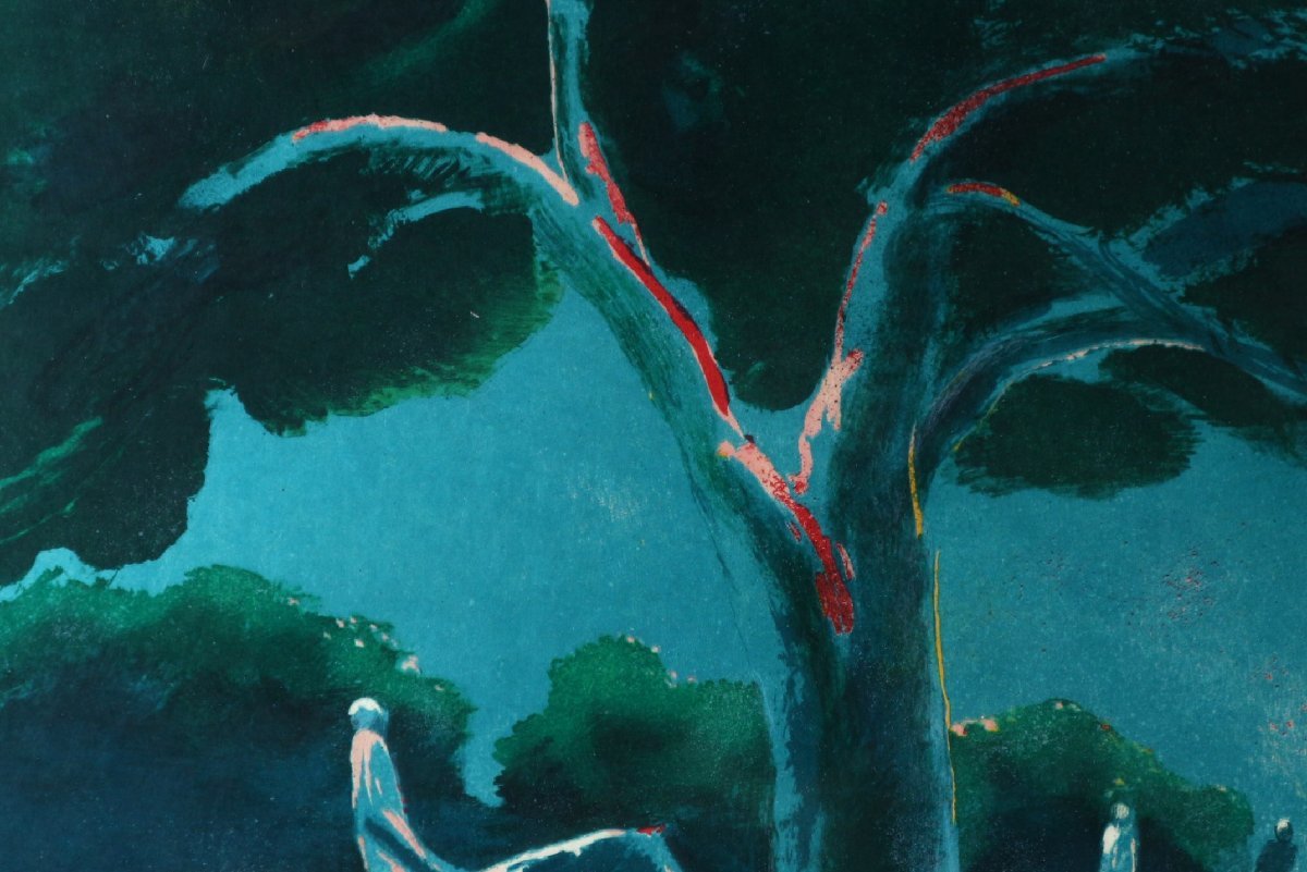 リトグラフ E.A 大判 美術 美品！ ☆ポール・ギヤマン☆「馬に乗る人