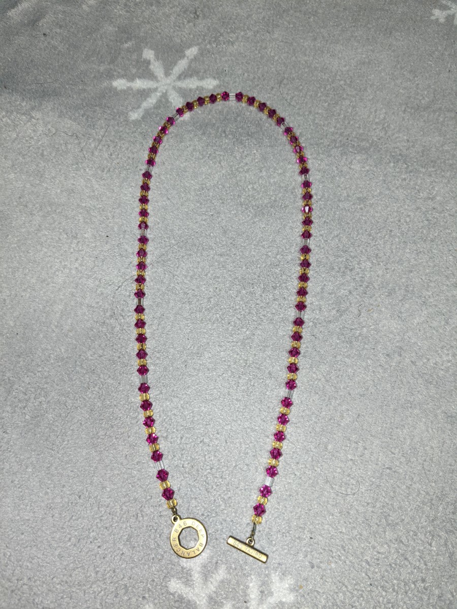 846 ネックレス ピンク 50cm 0 ネックレス ピンク50cm CRYSTAL SERIES