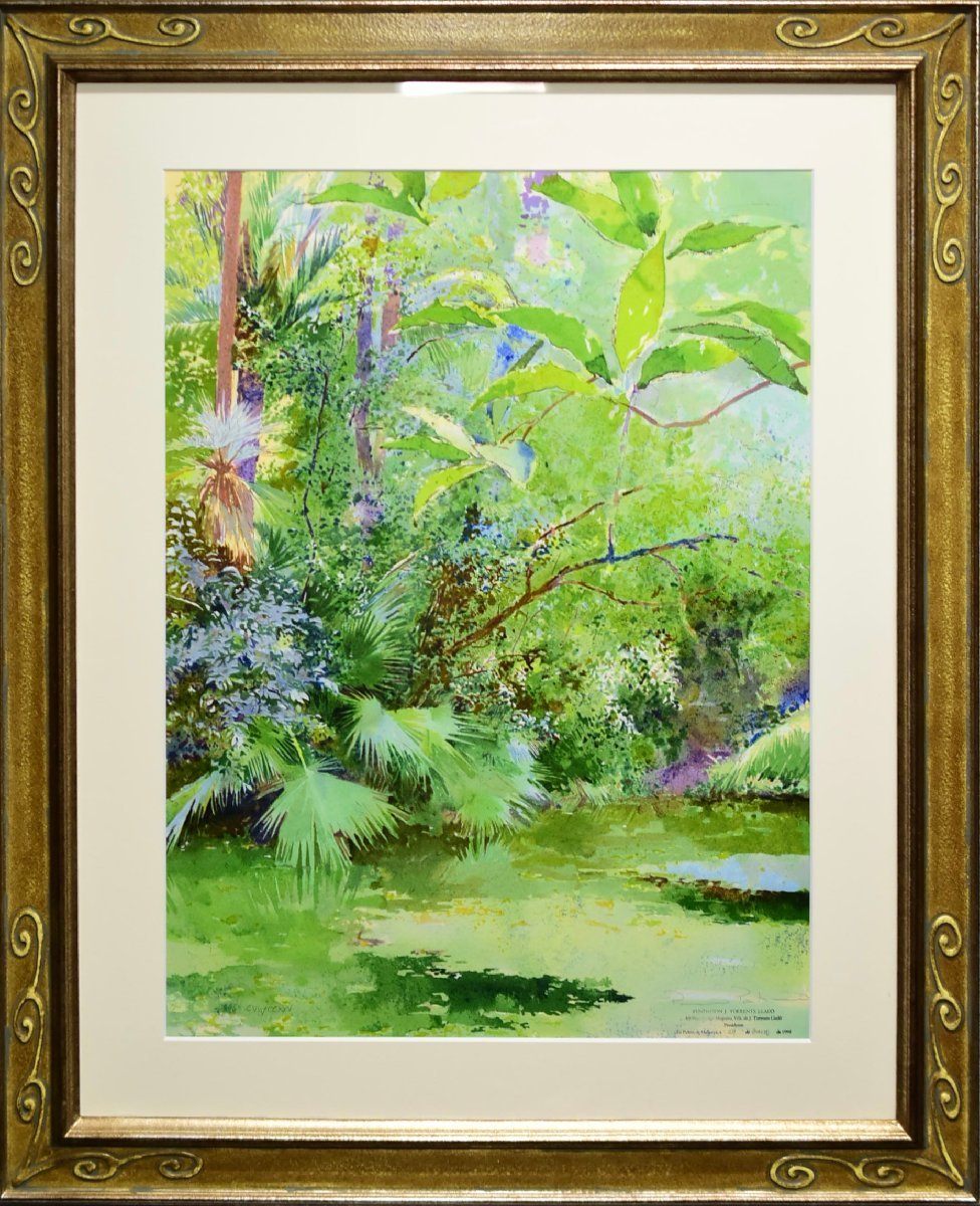 真作】トレンツ・リャド『アルファビアの蔭』107/225 版画 シルク