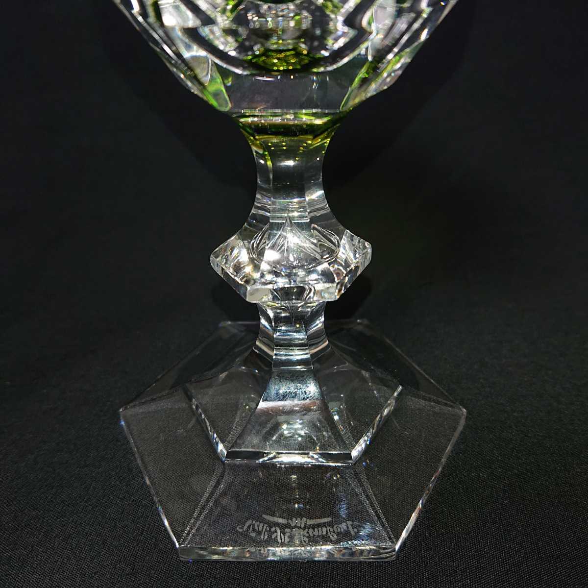 h794 ◇ Val Saint Lambert ヴァルサンランベール 切子 ガラス 花瓶