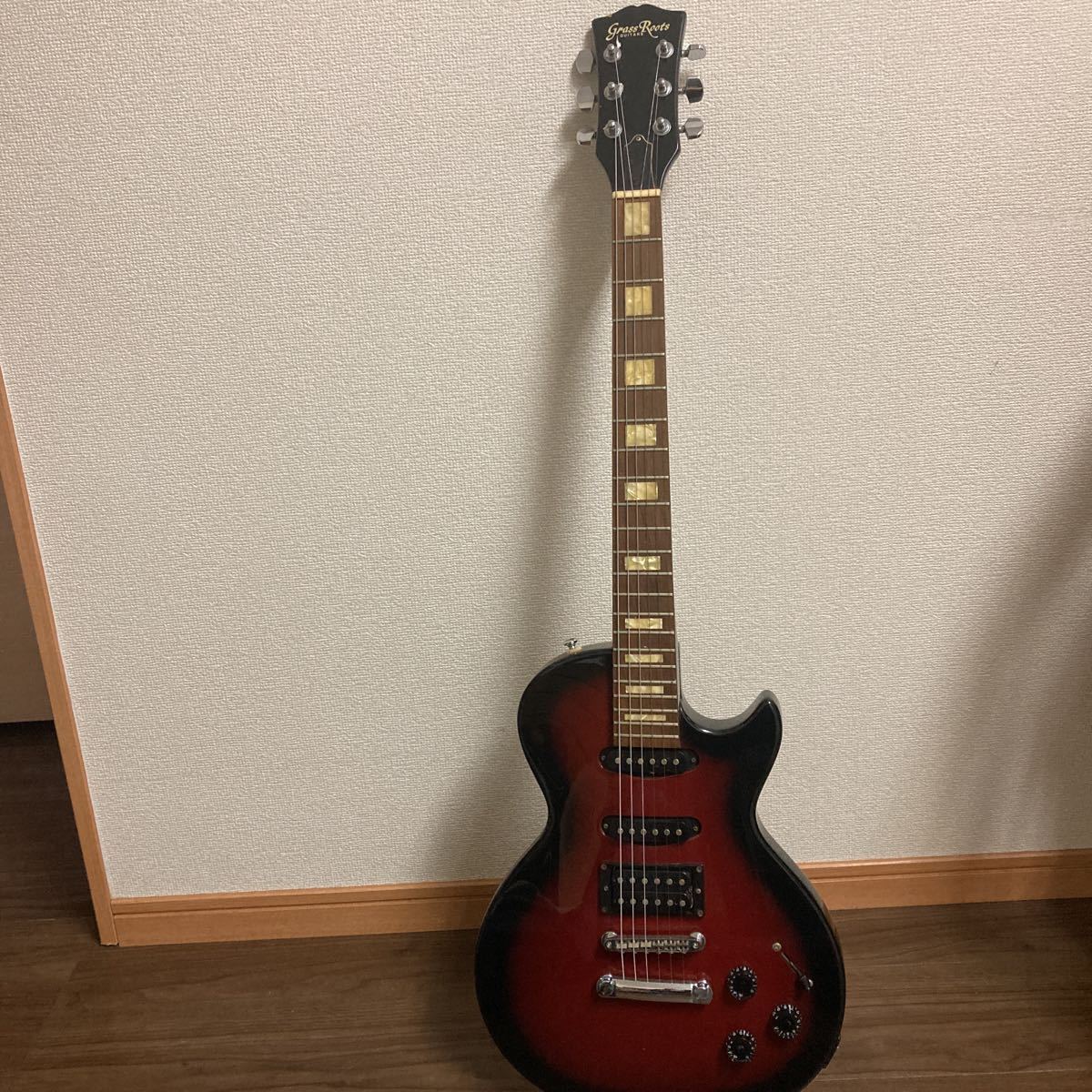 GrassRoots⁄グラスルーツ レスポールカスタム ブラック ソフトケース付