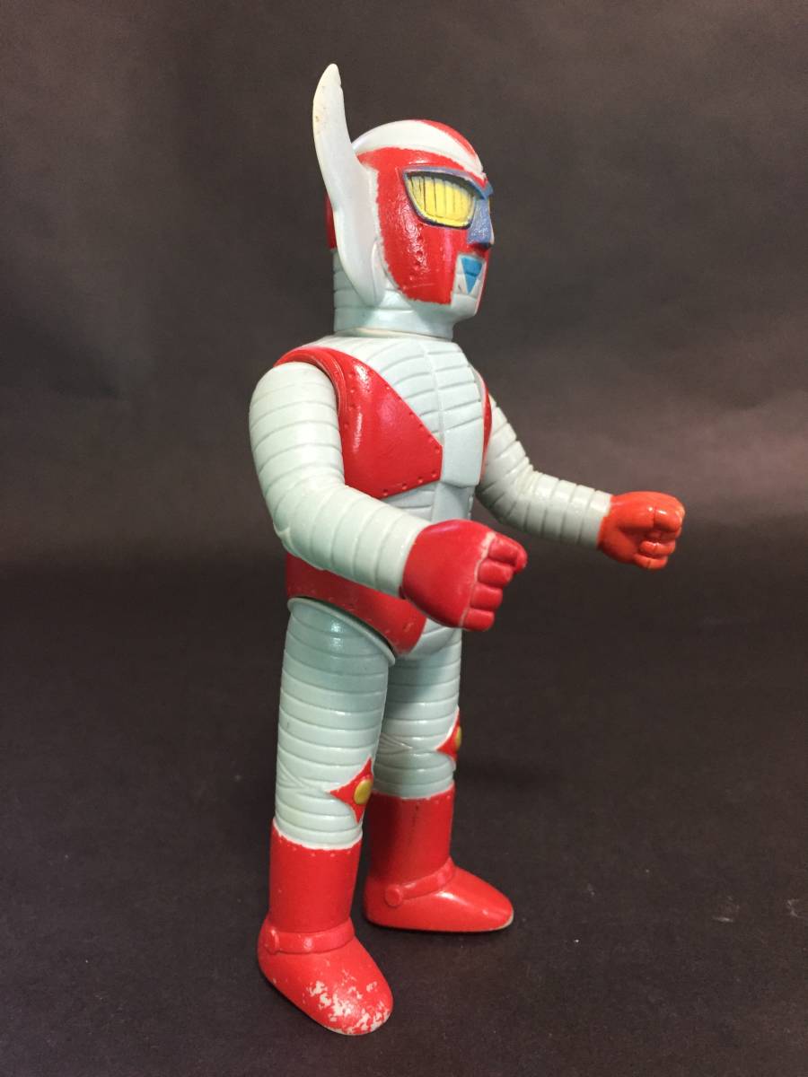 昭和レトロソフビ、電人ザボーガーフィギュアとバイクセット当時物 電