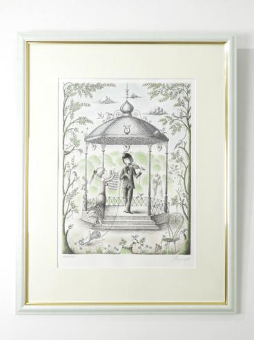 レイモン・ペイネ 直筆サイン『メルヘン』リトグラフ 大判 2401260829F