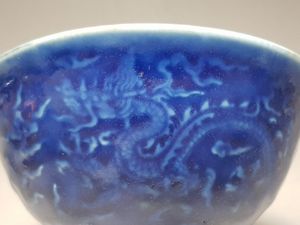 中国 大明宣徳年製銘 龍鳳紋瓶 送料込み0716 中国 大明宣