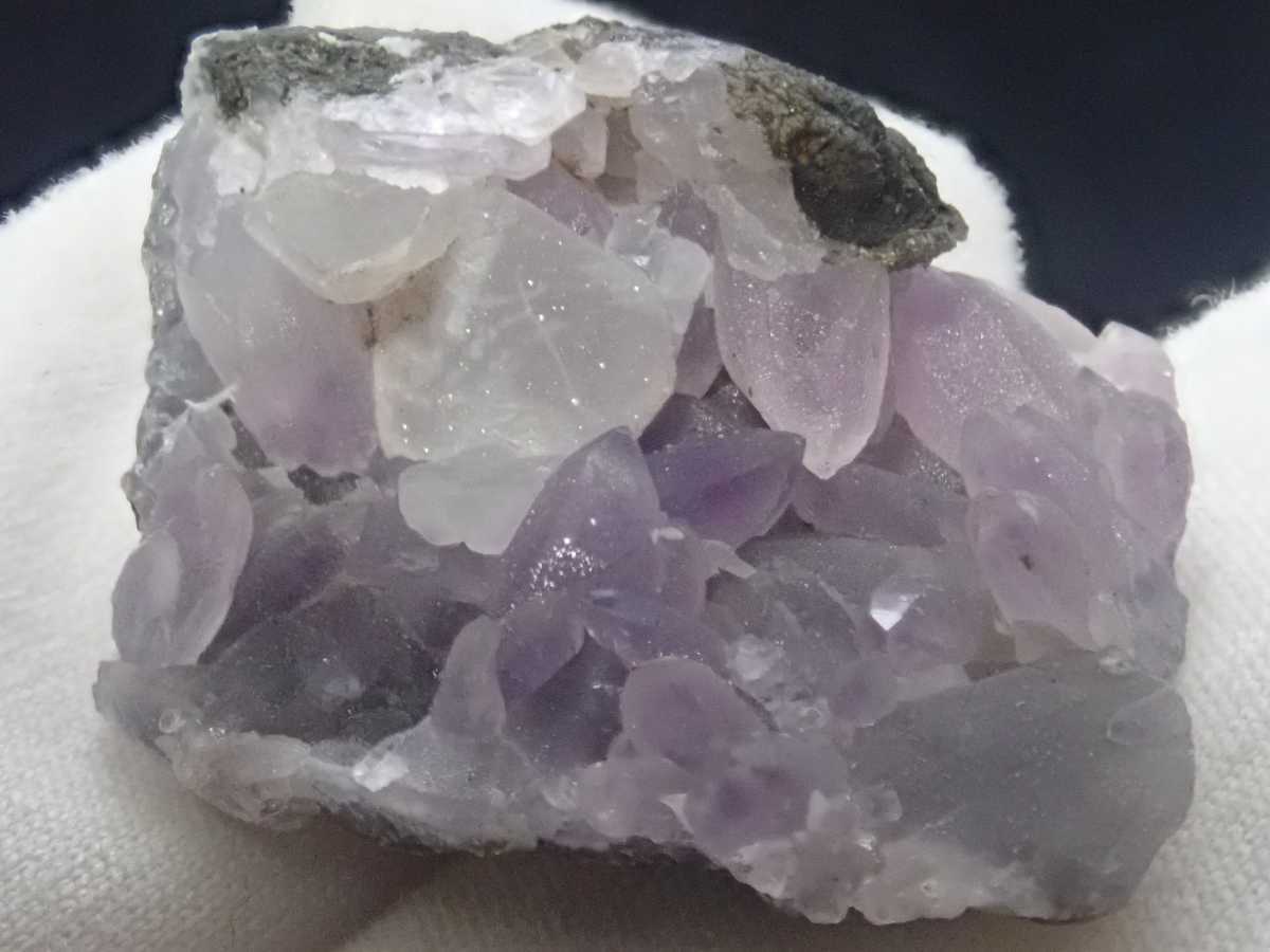 原石 紫水晶 インド産 国産鉱物 アメシスト(紫水晶) [和 3個入 インド産