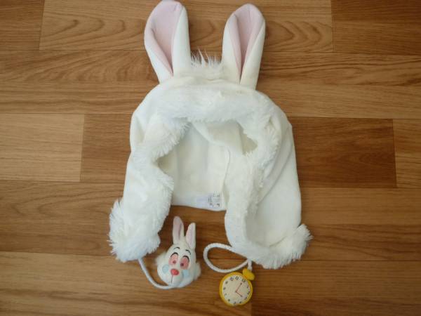 ディズニー 白うさぎ マフラー ファンキャップ マフラーキャップ 2個