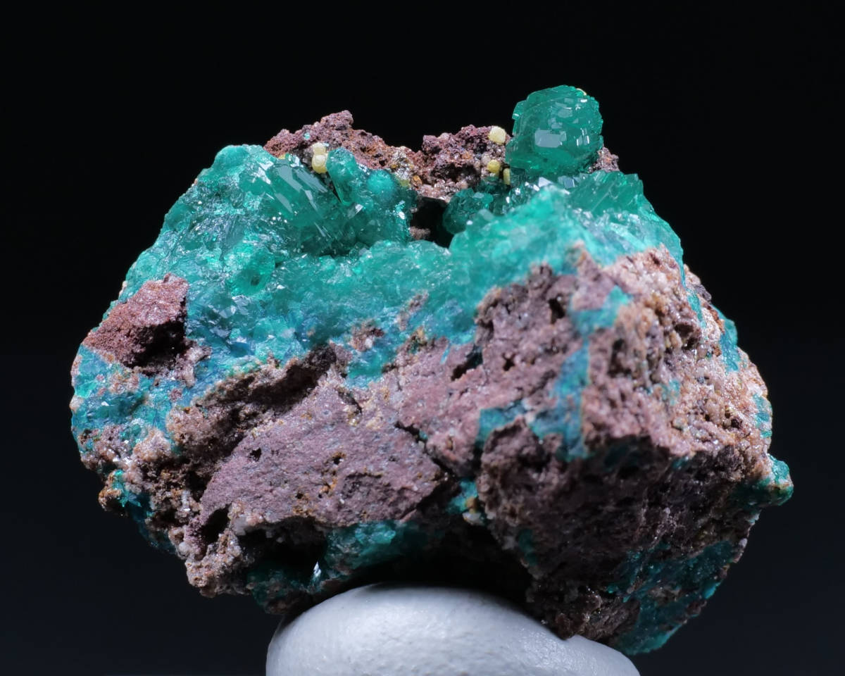 鉱物 標本 翠銅鉱 結晶 原石】コンゴ ダイオプテーズ