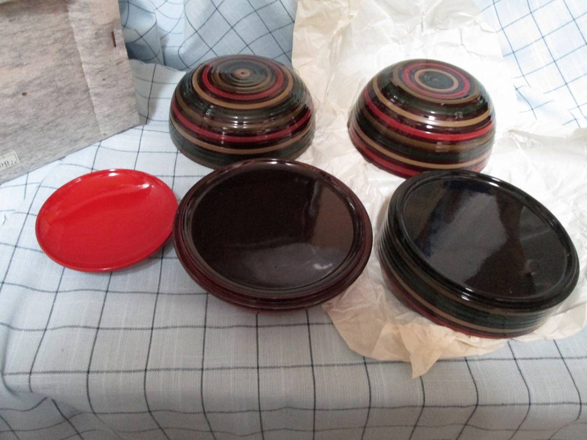 信玄弁当箱 独楽塗り 2客セット 独楽塗 信玄弁当箱｜骨董品買取よろず