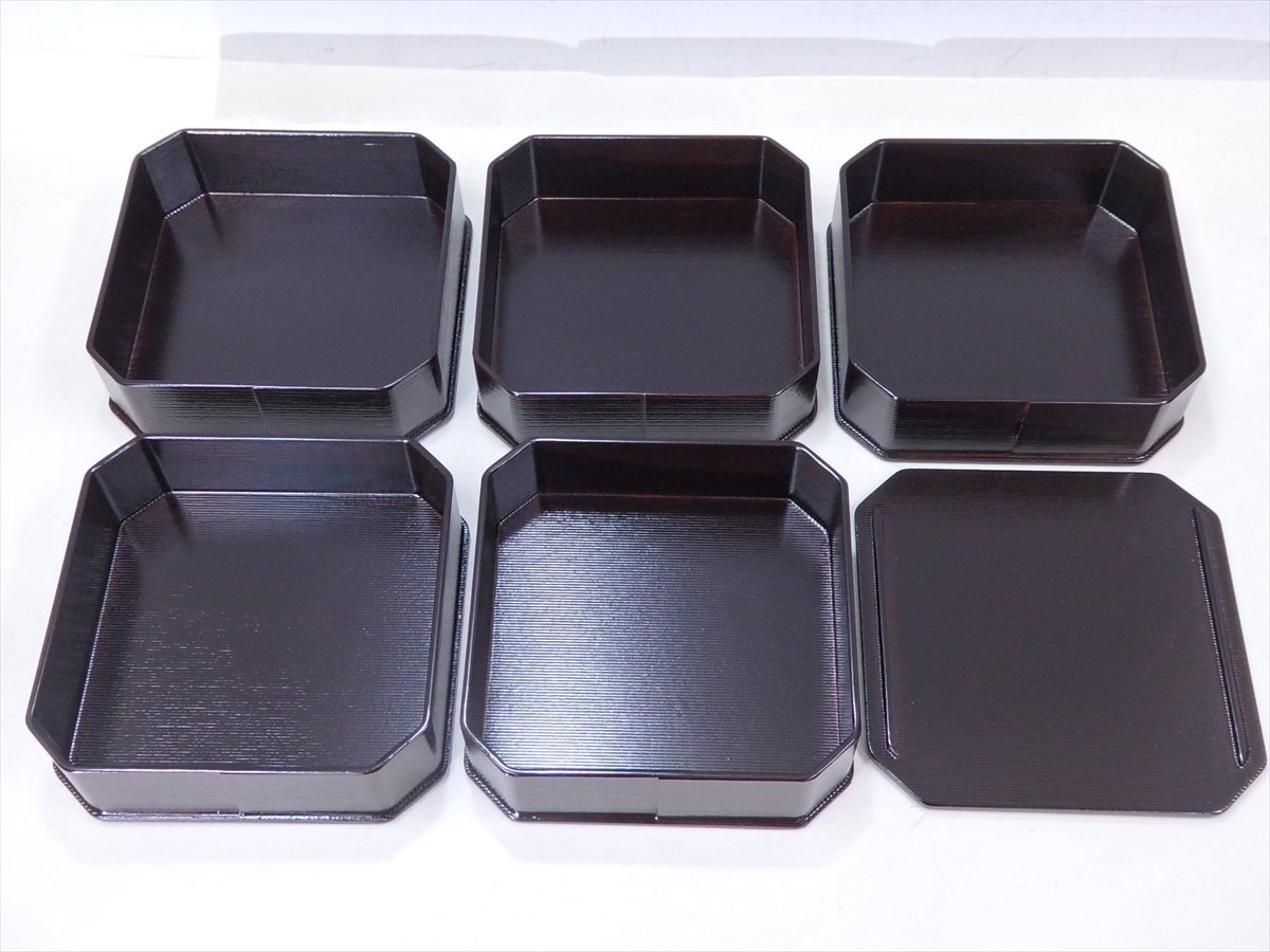 ☆美品！塗師 二代目 助田宗明【木製 縁高重 共箱・栞】五